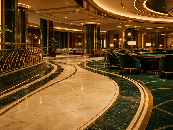 Slot rooms displayed in the lobby